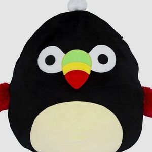 Squishmallows Black and Red Penguin Stuffed Animal
